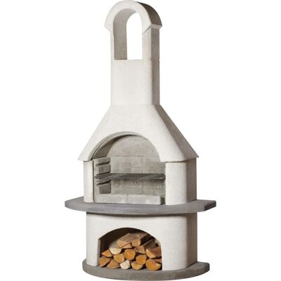 BUSCHBECK Valenzia Grillkamin - 110x203x65 cm - Grau, Weiß, Anthrazit - Grill BUSCHBECK Valenzia Grillkamin - 110x203x65 cm - Grau, Weiß, Anthrazit - Grill