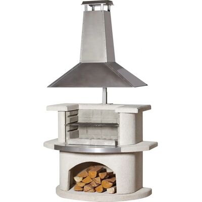 Buschbeck Venedig Mauergrill mit Edelstahlhaube - Grillkamin Buschbeck Venedig Mauergrill mit Edelstahlhaube - Grillkamin