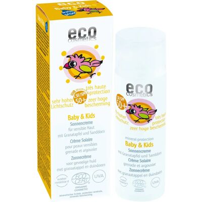 Protector solar mineral SPF 50+ para bebés y niños - Alta protección UVA UVB Protector solar mineral SPF 50+ para bebés y niños - Alta protección UVA UVB