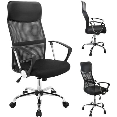 HI Bürostuhl - Ergonomisch, Verstellbar, Schwarz - Büromöbel HI Bürostuhl - Ergonomisch, Verstellbar, Schwarz - Büromöbel
