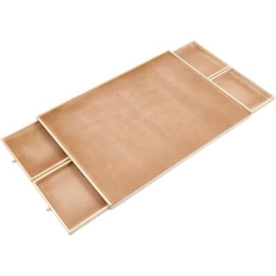 Table à Puzzle HI avec 4 tiroirs - Organisateur de puzzles en bois 76x57 cm - Publicité Table à Puzzle HI avec 4 tiroirs - Organisateur de puzzles en bois 76x57 cm - Publicité