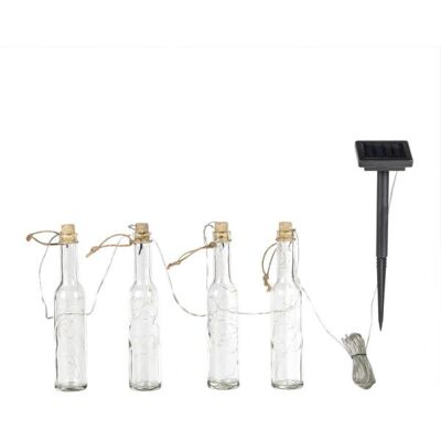 HI Solar-Gartenlichterkette - Flaschen-Design, 4 Flaschen, Warmweiß LEDs HI Solar-Gartenlichterkette - Flaschen-Design, 4 Flaschen, Warmweiß LEDs