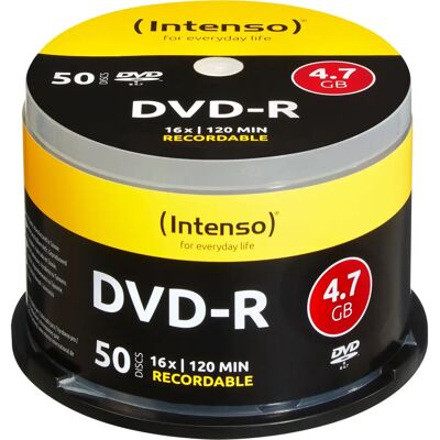 Intenso DVD-R 4,7GB 16x - Support de stockage noir Intenso DVD-R 4,7GB 16x - Support de stockage noir