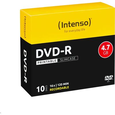 Intenso DVD-R 4,7GB - Nyomtatható - 16x - DVD-R lemezek Intenso DVD-R 4,7GB - Nyomtatható - 16x - DVD-R lemezek