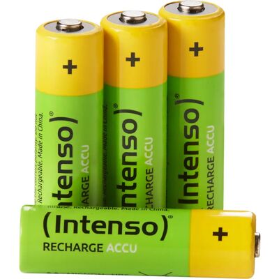 Piles rechargeables NiMH Eco Intenso HR6 - Pack de 4 - Publicité Piles rechargeables NiMH Eco Intenso HR6 - Pack de 4 - Publicité