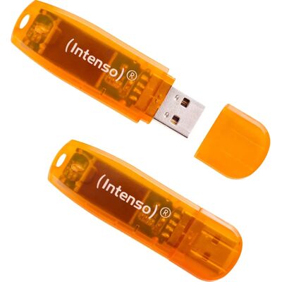 Intenso Rainbow Line 64GB Orange USB-Stick - USB Type-A Intenso Rainbow Line 64GB Orange USB-Stick - USB Type-A
