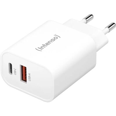 Intenso Netzteil 30W USB-A/USB-C - Wandladegerät - Weiß Intenso Netzteil 30W USB-A/USB-C - Wandladegerät - Weiß