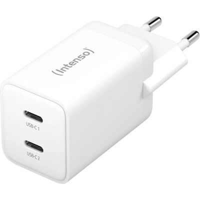 Intenso Power Adapter W40CC GaN - 40W, 2x USB-C, Weiß - Netzteil Intenso Power Adapter W40CC GaN - 40W, 2x USB-C, Weiß - Netzteil