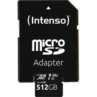 Intenso 512 GB MicroSDXC UHS-I Klass 10 - Minneskort Intenso 512 GB MicroSDXC UHS-I Klass 10 - Minneskort