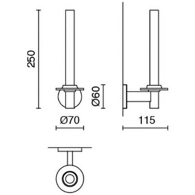 Zack Scala Rvs Wand-Toiletrolhouder - 40053 Zack Scala Rvs Wand-Toiletrolhouder - 40053