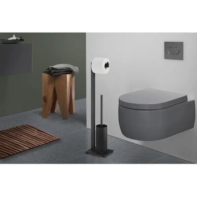 Zack Linea Porte-Papier Toilette et Set Brosse WC - Accessoire de Salle de Bain - Publicité Zack Linea Porte-Papier Toilette et Set Brosse WC - Accessoire de Salle de Bain - Publicité