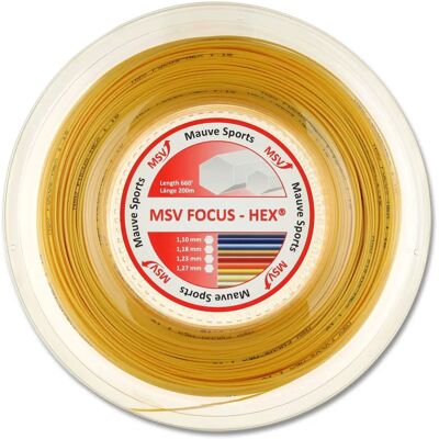 MSV Focus Hex 200 m - Gelb - 1.18 mm Tennissaiten MSV Focus Hex 200 m - Gelb - 1.18 mm Tennissaiten