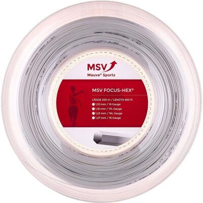 MSV Focus Hex 200m - Weiß Spin Tennissaiten MSV Focus Hex 200m - Weiß Spin Tennissaiten