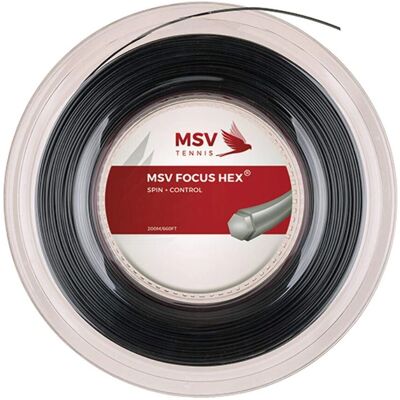 MSV Focus Hex 200 m Tennis-Schnur - Schwarz - Tennisschnur MSV Focus Hex 200 m Tennis-Schnur - Schwarz - Tennisschnur