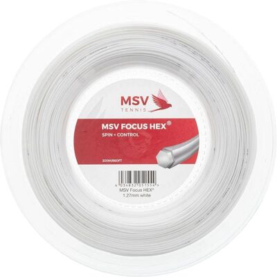 MSV Focus Hex Tennis Strings - White - 1.27 mm - Tennis Strings MSV Focus Hex Tennis Strings - White - 1.27 mm - Tennis Strings