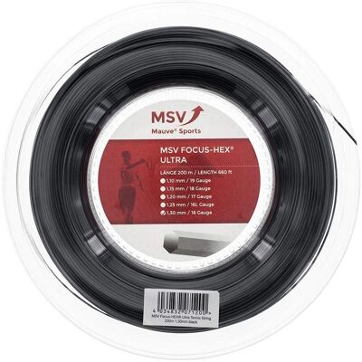 MSV Focus Hex Ultra - Tennis String - Black MSV Focus Hex Ultra - Tennis String - Black
