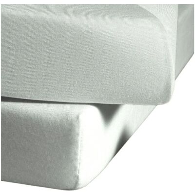 Fleuresse Ines Jersey Spannbettlaken - 200x200cm - Silber Fleuresse Ines Jersey Spannbettlaken - 200x200cm - Silber
