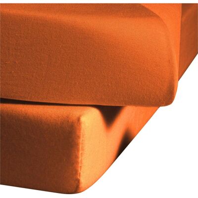 Fleuresse Ines Orange Jersey Spannbettlaken - Bettwäsche Fleuresse Ines Orange Jersey Spannbettlaken - Bettwäsche