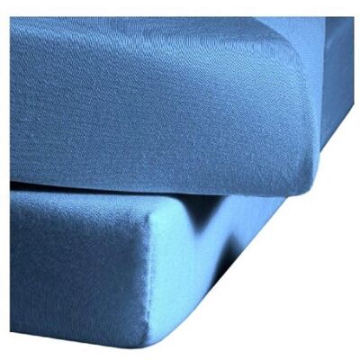 Fleuresse Ines Blau Jersey Spannbettlaken - Bettwäsche Fleuresse Ines Blau Jersey Spannbettlaken - Bettwäsche