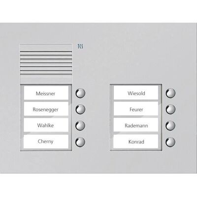 TCS - PUK08/2-EN - 8 Tasten - 2-Spaltig - Door intercom TCS - PUK08/2-EN - 8 Tasten - 2-Spaltig - Door intercom