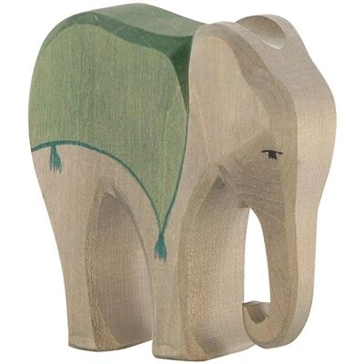 Ostheimer - Elefant mit Sattel - Beech wood - 14 cm - wooden figurine Ostheimer - Elefant mit Sattel - Beech wood - 14 cm - wooden figurine