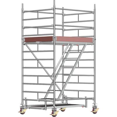 Andamio móvil universal Layher - 1,80x1,50m, 3,43m de altura, azul Andamio móvil universal Layher - 1,80x1,50m, 3,43m de altura, azul