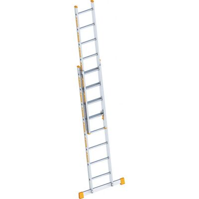 Escalera extensible de aluminio Layher - 2x8 peldaños - DIN EN 131 Escalera extensible de aluminio Layher - 2x8 peldaños - DIN EN 131