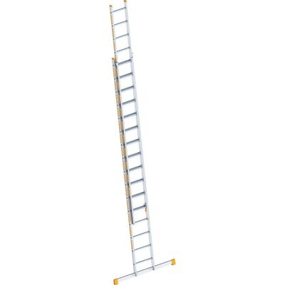 Layher Aluminiummobile Teleskopleiter - 2 Abschnitte, 16 Sprossen, inklusive Querbalk Layher Aluminiummobile Teleskopleiter - 2 Abschnitte, 16 Sprossen, inklusive Querbalk