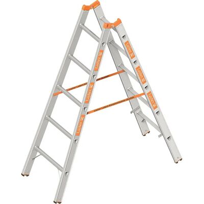 Escalera tijera estrecha Layher - Aluminio, 2x5, Plegable Escalera tijera estrecha Layher - Aluminio, 2x5, Plegable