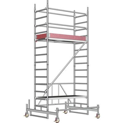 Andamio plegable de aluminio ZIFA - 1,80x0,75 m - 3,98 m de altura Andamio plegable de aluminio ZIFA - 1,80x0,75 m - 3,98 m de altura