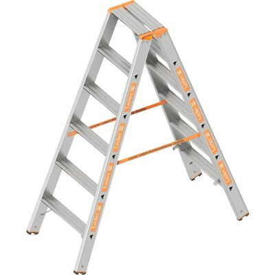 Escalera doble Layher - Aluminio, 2x6 Peldaños Escalera doble Layher - Aluminio, 2x6 Peldaños