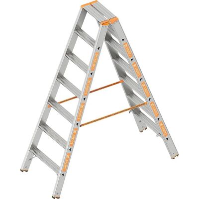 Layher Leiter mit Doppelzugang - 2x7 Stufen Layher Leiter mit Doppelzugang - 2x7 Stufen