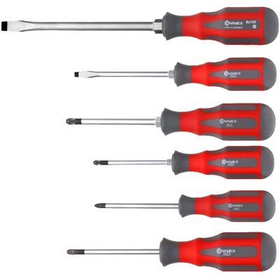 CONNEX Professional Screwdriver Set - 6 Pieces - Durable, Versatile CONNEX Professional Screwdriver Set - 6 Pieces - Durable, Versatile