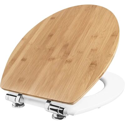 CORNAT Ligna Holz WC-Sitz - Soft-close, Bambus MDF, Oval CORNAT Ligna Holz WC-Sitz - Soft-close, Bambus MDF, Oval
