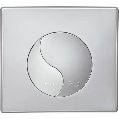 CORNAT YIN Mat zilveren spoelplaat - WC-element CORNAT YIN Mat zilveren spoelplaat - WC-element