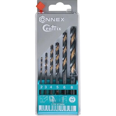 CONNEX Zestaw wierteł HSS - 4, 5, 6, 8 mm - Narzędzia do wiercenia CONNEX Zestaw wierteł HSS - 4, 5, 6, 8 mm - Narzędzia do wiercenia