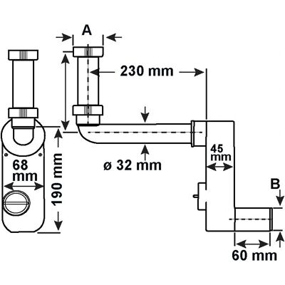 CORNAT - Aufputz-Geruchsverschluss - Siphon CORNAT - Aufputz-Geruchsverschluss - Siphon
