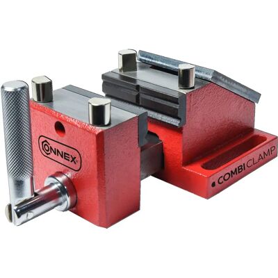 CONNEX Vise - 80mm, Red, Hardened Steel, Adjustable Guide - Vise CONNEX Vise - 80mm, Red, Hardened Steel, Adjustable Guide - Vise