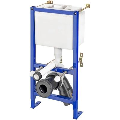 CORNAT WC-Vorwandelement - 400/800, Weiß-Blau, 2-Mengen, Stahl CORNAT WC-Vorwandelement - 400/800, Weiß-Blau, 2-Mengen, Stahl