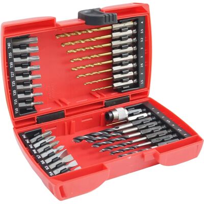CON:P Set mit 32 Sechskantbohrern und Einsätzen - Bohrer- und Bit-Set CON:P Set mit 32 Sechskantbohrern und Einsätzen - Bohrer- und Bit-Set