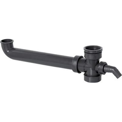 Cornat T353904R - Conexión de desagüe para fregadero de plástico reciclado - Gris Cornat T353904R - Conexión de desagüe para fregadero de plástico reciclado - Gris