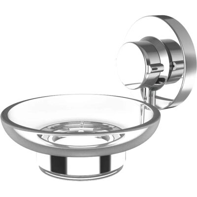 Conmetall Acier inoxydable Verre Support à savon 3-en-1 - Publicité Conmetall Acier inoxydable Verre Support à savon 3-en-1 - Publicité