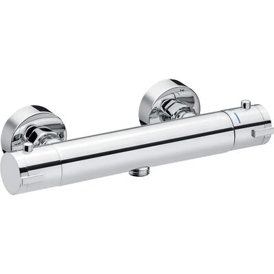 CORNAT Alan Thermostatic Mixer - High-Quality Chrome Brass Body - Hot Water Lock CORNAT Alan Thermostatic Mixer - High-Quality Chrome Brass Body - Hot Water Lock