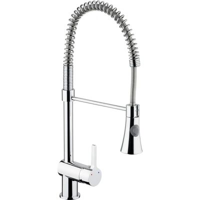 CORNAT Fuerte Kitchen Faucet - Brass, Silver, 360° Swivel, Pull-Out Spray CORNAT Fuerte Kitchen Faucet - Brass, Silver, 360° Swivel, Pull-Out Spray