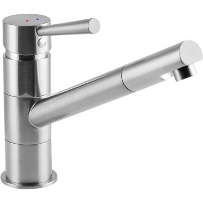 Rubinetto cucina CORNAT Fuerte - Ottone, Argento, Girevole 360° Rubinetto cucina CORNAT Fuerte - Ottone, Argento, Girevole 360°