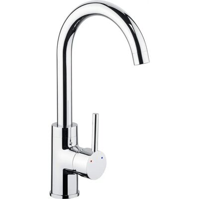 Grifo de cocina CORNAT Fuerte - Latón, Plata, Giratorio alto, Hecho en Alemania Grifo de cocina CORNAT Fuerte - Latón, Plata, Giratorio alto, Hecho en Alemania