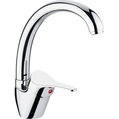 CORNAT Neves Rubinetto cucina - Ottone, Argento, Girevole 360° CORNAT Neves Rubinetto cucina - Ottone, Argento, Girevole 360°