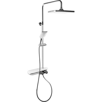 Sistema de Ducha CORNAT GREAT - Termostato, Estante de Cristal, Acero Inoxidable Sistema de Ducha CORNAT GREAT - Termostato, Estante de Cristal, Acero Inoxidable