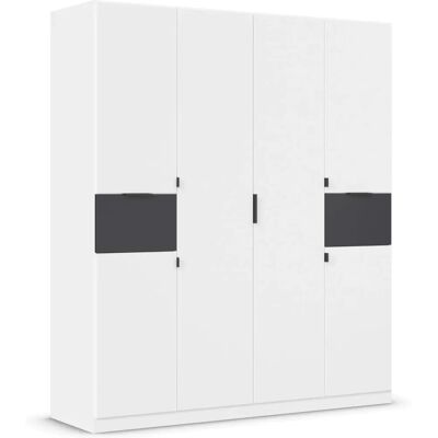 RAUCH Ticao Kleiderschrank - Alpinweiß, graumetallic, 6 Türen RAUCH Ticao Kleiderschrank - Alpinweiß, graumetallic, 6 Türen