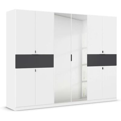 RAUCH Ticao Kleiderschrank - 10-Tür-Spiegelschrank, Weiß, Metall RAUCH Ticao Kleiderschrank - 10-Tür-Spiegelschrank, Weiß, Metall